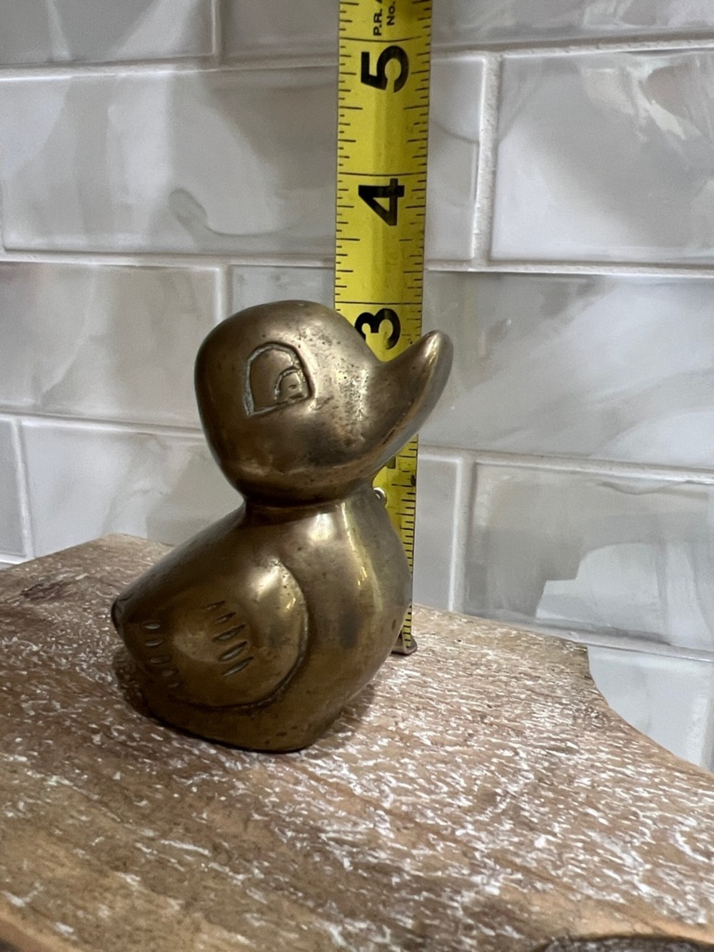 Vintage Brass Duck Figurine Hollow Mid Century Style Decor - Picture 5 of 7